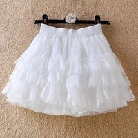 Harajuku Sweet Lace Shorts Skirts Y2k Japanese Lolita Tutu Skirts Dancing Kawaii Women Multi-Layer Lace Mesh Cake Skirt