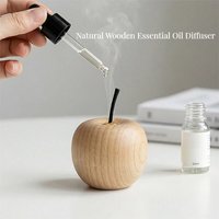 Natural Wooden Essential Oil Diffuser For Car Home Mini Cute Natural Fragrance Diffuser Suitable For Bedroom Living Room Decor
