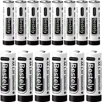 AliExpress Bestely New 1.5V AAA 3600mAh+AA 5800mAh Lithium ion rechargeable Battery Fast Charging USB-C Li-ion Batteries 2000 Cycle with free Cable