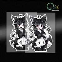 Lovely Furry Kitten Girl Wall Sticker Nice Anime Kids Room Decoration Decal Amusing Waterproof Bathroom Accessories