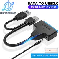 SATA to USB 3.0 Cable Up to 6 Gbps for 2.5 Inch External HDD SSD Hard Drive Adapter Cable USB C to Sata Cord Connector Converter