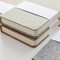 Notebook Linen Hard Cover Style Blank/Grid Pages 256 Pages Diary Planner Sketch Students Stationery School Office Supplies