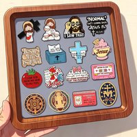 Catholic Saint Cross Medal Enamel Pins Love God Jesus Christ Sheep Virgin Mary Latin Prayer Brooches Lapel Badge Jewelry Gifts