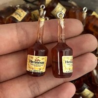 Bulk Wholesale 10Pcs Popular Mini Beer Bottle Resin Charms Cute Simulation Drink Pendant For Earring Keychain DIY Jewelry Make
