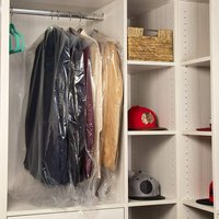 50/100 Packs Clear Polythene Garment Covers Clothes Suit Dress Dry Cleaner Bags