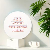 Customizable 20cm Round Iron Sign, Weather Resistant, HD Print for Indoor & Outdoor Decor