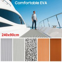 240 cm × 90 cm EVA-Schaum-Teak-Bodenmatte für Bootsdeck, Wohnmobil, Yacht, selbstklebend, wasserdicht, rutschfest, schneidbar, Upgrade, nicht leicht zu verformen