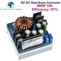 DC-DC 400W 15A Step Down Buck Converter DC 10V-60V To 0-45V Constant Voltage Constant Current Adjustable Power Supply Module