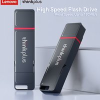Lenovo Dual Interface USB Flash Drive, High Speed Transmission OTG U Disk, Metal Portable Memory Stick for Phone and Laptop