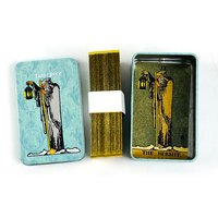 Metal Box Gilded Edition Tarot Cards Deck With Paper Guidebook, Easy-to-Read Guide, Great For Beginners, Meditation & Party Game