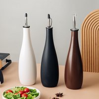 Ceramic Oil Pot, Household Seasoning Bottle, Olive Oil, Vinegar, Dispenser, Kitchen Organizer and Storage Container,650ml
