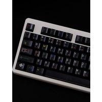 Retro SFC 1990 Childish Keycaps 122 keys Cherry Profile Transparent Keycaps For MX Switch DIY ISO 7U keys Mechanical Keyboard