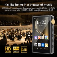 HiFi Lossless Music Player Android 12 Bluetooth WiFi DSD High-Resolution Audio Player 3GB+32GB Up To 512GB Expandable