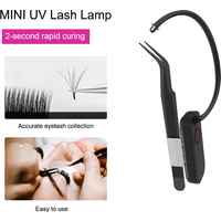 Mini Handheld Rechargeable UV Eyelash Extension grafting Lamp, Fast Curing for Glue, Wireless Tweezer Light