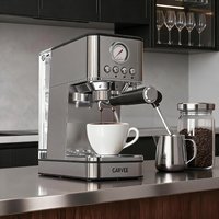 20-Bar-Espresso-Kaffeemaschine mit Mahlwerk, halbautomatische Edelstahl-Espresso-Kaffeemaschine mit Milchaufschäumer, einstellbarer Tassentemperatur und -volumen, 1,7-Liter-Abnehmbarer Tank für Küche