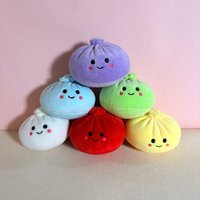 Pinching and Stress Relief Toy Cute Squeezy Dumpling Keychain Squishy Decompression Relax Fidget Squeezing Sensory Tool
