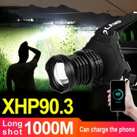 Super Bright XHP 90.3 Headlight Led Head Flashlight Rechargeable Head Flashlight 90 Degree Adjustment Torch Camping LED Lantern