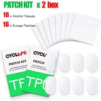 CYCALMI 16/80Pcs Bike Inner Tube Tire Patch Patching Tools Repair Kit Road MTB Folding Bicycle TPU Material Powerful Glue-free