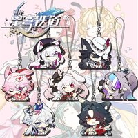 Ashveil Nihilux Sparxie Honkai:Star Rail Acrylic Anime Expression Picture Keychain Cell Phone Chain Pendant Key Ring Bag Decor