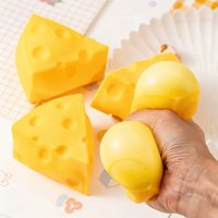 Simulation Cheese Squishy Toys Stress Relief Triangular Cheese Squishy Toy Slow Rising Sensory Squeeze Toy Birthday Party Favors