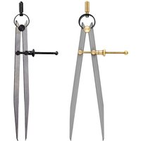 8 Inch Adjustable Divider Leather Compass Lockable Metal Spring Caliper Gauge Woodworking Metalworking Machinist Marking Scribe