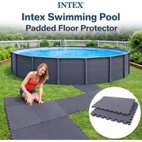 Intex Interlocking Padded Floor Protectors Pool Mat 8 Piece Set