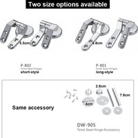 Zinc Alloy Toilet Seat Hinge Flush Toilet Cover Mounting Connector Toilet Lid Hinge Mounting Fittings Replacement Parts