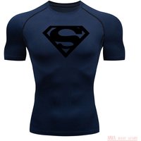 Men's sports tights, T-shirt, short-sleeved quick-dry summer fitness top, bodybuilder T-shirt, men's