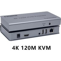 4K 120M HDMI KVM Extender over Cat5e/6 cable HDMI USB Ethernet Extender Transmit with Loop out IR Control Support Mouse Keyboard