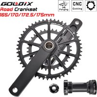 GOLDIX CNC ROAD Crankset for Bicycle Crankset Bottom Bracket ROAD Crank 165/170/175mm Chainring Crown 50-34T 53-39T
