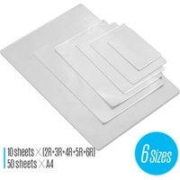 Pochettes de Film de stratification thermique 80mic, 100 feuilles transparentes en PET pour Machine à plastifier, plastifieuse 2R 3R 4R 5R 6R, format A4