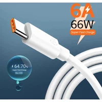 6A 66W Type C Cable Micro USB to Type C Super Fast Charging Data Wire Line for Samsung Xiaomi Huawei 60 Mobile Phone charge Cord