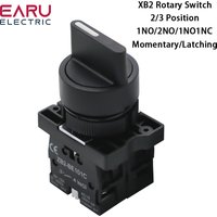 XB2-ED21 XB2-ED25 XB2-ED33 XB2-ED53 2 3 Position 1NO1NC 1NO 2NO Latching Self-Lock Momentary Selector Rotary Push Button Switch