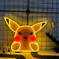 Vibrant Pikachu Pokemon Anime Neon Sign Cute Yellow LED Wall Art for Gaming Room Bedroom Bar Decor Nostalgic Gift Anime Lover