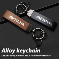 High-Grade Leather Suede Keychain Car Sport Key Ring With Horseshoe Buckle For Opel MERIVA