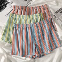 Solid Striped Men's Boxer Sexy Breathable Mesh U Crotch Underwear High Elastic Widen Waistband Underpants sports