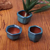 Dollhouse Mini Plant Pots Flower Pot With Holes Bonsai Flowerpot Purple Sand Craft Chinese Style Plant Pot Planter Garden Decor
