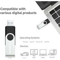 10Pcs/Pack/Lot USB 2.0 Flash Drive Swivel Pen Drive No Cap 128MB-64GB Bulk USB Stick 5 Colors for Car Office Gift
