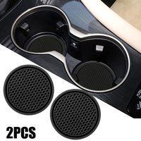 Car Water Cup Pad Holders Non-slip Diamond Rhinestone Rubber Mat for Bottle Holder Coaster Auto Interior Anti-skid Cup Holders