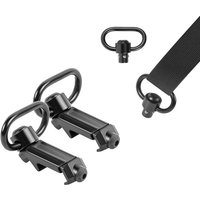 Support pivotant à cabinet QD en métal 360 ° Adaptateur 1.25 pouces bouton poussoir bandoulière sac fixation crochet accessoire 20mm Base pour la chasse