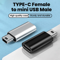 USB C to Mini USB Adapter, Type C Female to Mini USB 2.0 Male Convert Connector Support Charge & Data Sync Compatible GoPro