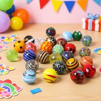 25MM Colorful Creative Murano Glass Ball Marbles Ornament Home Bonsai Decor Accessories Parent- Child Game Pinball Toys For Kids