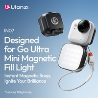 Ulanzi IN07 Mini Magnetic Fill Light for Insta360 Go Ultra 5600K Compatible with Go Ultra Magnetic Base for Culinary Shot Selfie