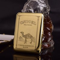 Portable Retro Brass Carved Cigarette Case: Metal Material, Holds 16 Sticks, Tobacco Storage Box Cigarette Holder, Smoking Tools