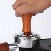 Home Coffee Tamper 49/51/53/58MM Wood Handle 304 Stainless Steel Coffee Tamper Internal Spring Balanced Force Coffee Tamper