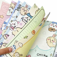 Chiikawa Cute Notebook 80 Sheets, Full Color Kawaii Journal Notepad for Note Taking School Office, Great Gift for Chiikawa Fans
