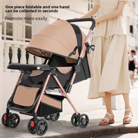 Two-way Stroller Can Sit and Lie Down Folding Light Stroller High Landscape 0-3 Years Old Stroller