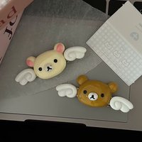 Cute Rilakkuma Wave Point BB Hair Clip Cartoon Angel Winged Little Bear Bangs Side Clip Kawaii Girl Hairpins Accessories Gift