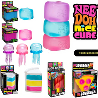 Hot Schylling NeeDoh Nice Cube, Sensory Anti-Stress Block, Soft Squishy Stress Relief Fidget Toy, Ideal Souvenir Gift for Kids
