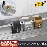 10-1pcs Aluminum Alloy Window Lock Stopper Sliding Window Anti-theft lock Sliding Door Window Baby Kids Child Safety Doors Lock